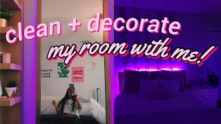 clean + decorate my room with me!