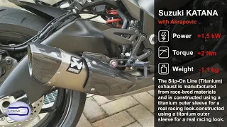 Top 5 Full Exhaust Sound Suzuki KATANA / Akrapovic, Yoshimura, SC-Project, M4 Exhaust