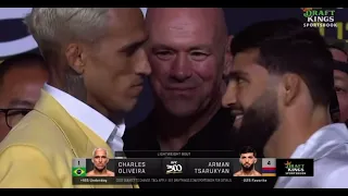 Charles Oliveira and  Arman Tsarukyan Face Off