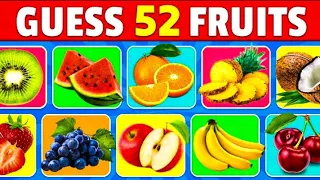 Guess the Fruits Quiz - 51 different types of fruits