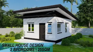 Minimalist Small House Design | 2 Bedrooms | 25 sqm (5 x 5 meters)