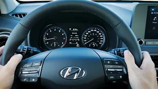 2022 Hyundai Kona Steering Wheel and Cluster Screen