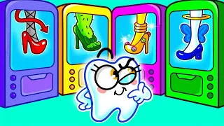 SHORT vs TALL Challenge || CHOOSE THE BEST LEGS for Tooth? || Funny Cartoon by Avocado Family