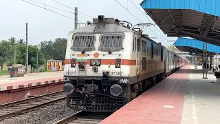 Dust Raising HWH WAP 7 Durgiana Express blazes apart Kamarkundu at 125 KMPH