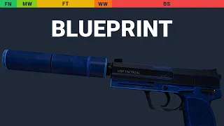 USP-S Blueprint - Skin Float And Wear Preview