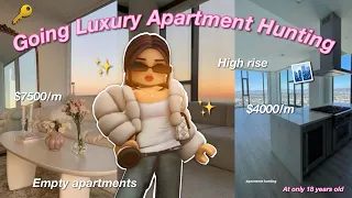 ✨ Going LUXURY Apartment Hunting as an 18 year old! |Bloxburg roleplay | w/voices