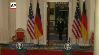 From back rubs to snubs, Merkel and 4 Presidents