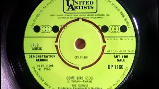 Psych - THE GURUS - Come Girl - UNITED ARTISTS UP 1180 UK 1966 Mod Psych Beat Dancer