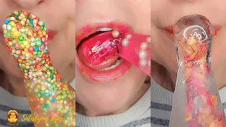 ASMR Frozen Honey Trend New Recipes ROSE PETALS UNICORN SPRINKLES Satisfying Sounds