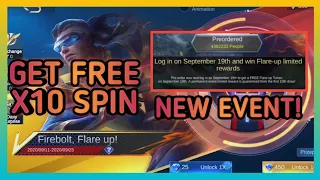 HOW TO GET FREE X10 SPIN | FIREBOLT BRUNO FLAREUP EVENT | MLBB