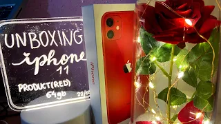 unboxing - iphone 11 (red) + acessórios | asmr | 2022/2023 🍎