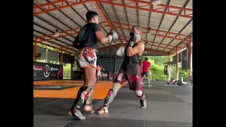 Saksurin and Jahongir sparring MMA class @ Tiger Muay Thai