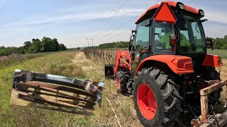 A CRIMPING A DAY KEEPS THE WEEDS AWAY?? Kioti NS6010 hst cab field work