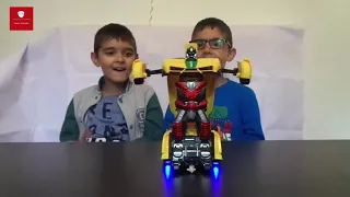 kids toys play - videos for kids - transformer toy - yellow bumblebee - robot car - toy car - cars