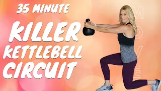 35 MINUTE COMPOUND KETTLEBELL WORKOUT | Sweaty Circuit! | Tracy Steen