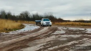 Поповка. Искупали в луже Паджеро 4.