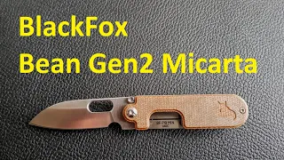 BlackFox Bean Gen2 Natural Micarta