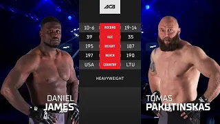 ACA 128: Дэниэль Джеймс vs. Томаш Пакутинскас | Daniel James vs. Tomas Pakutinskas