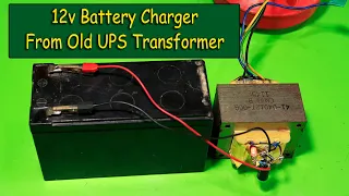 12v Battery Charger From Old UPS Transformer || How To Get 12v From UPS Transformer