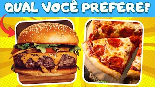 O QUE VOCÊ PREFERE? Jogo das escolhas |  Edição COMIDAS [1]. #quiz #comidas