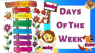 Part-1 Days of the week|week days|week days for kids #daysoftheweek #kidsvideo #days #english