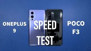 OnePlus 9 vs Xiaomi Poco F3 Speed Test