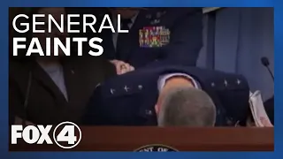 General faints at the podium