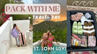 PACK W/ ME + TRAVEL DAY to St. John USVI: tropical girls trip & Airbnb tour!!! :)