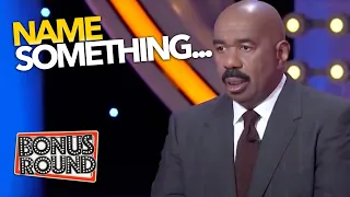 FUNNY NAME SOMETHING ANSWERS That Shocked & Surprised STEVE HARVEY on Family Feud