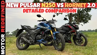 Finally All new Bajaj Pulsar N250 2024 Model Vs Honda Hornet 2.0 Detailed Comparison | Best Kaun???