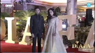 Hiba Dagher with the Lebanese designer Jean Charles Zakaria - DIAFA 2019 red carpet [one TV]