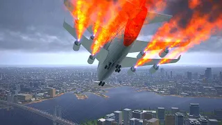 8 Engine Fail Due To Lightning Strike In Giant Plane RDS Flight | X PLANE 11