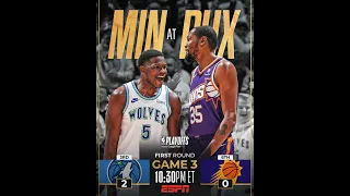 LIVE! NBA 2K24 NBA Playoffs Round 1 2024 04/26/24 Minnesota TimberWolves #3 @ Phoenix Suns #6 Game 3
