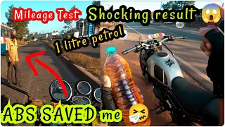HIMALAYAN BS6 2021 MILEAGE  TEST 🔥| SHOCKING RESULT😱 | 1 LITER PETROL⛽ |  ABS SAVED ME TODAY🤯