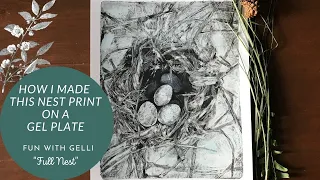 How to Make a Nest Monotype Print on a Gel Plate - Fun with Gelli's