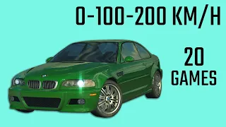 BMW M3 E46 - Acceleration in 20 Games