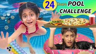 24 Hours Living in SWIMMING POOL | Under Water ft. Samreen Ali | MyMissAnand