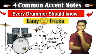 How To Play Accents - 4 Common - Accent Notes Drums - Drum Accents -Drumming Accents - Kaise Bajaye
