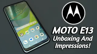 Motorola E13 Smartphone | Unboxing And First Impressions