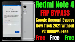 Redmi Note 4 Frp Bypass MIUI 11 Update || Google Account Bypass Without Pc 100% Free New Trick 2021