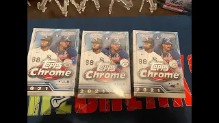 2021 Topps Chrome Baseball Blaster Opening!!! Searching For Chrome Rookies For This Year!!!