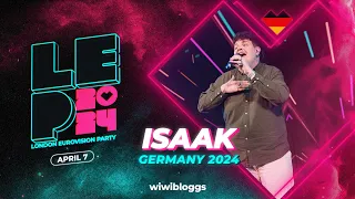 🇩🇪 Isaak "Always on the Run" (Germany 2024) - LIVE @ London Eurovision Party 2024