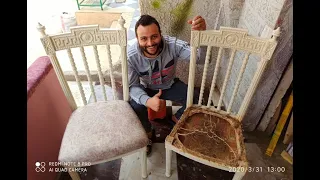 اسهل طريقه لتنجيد كرسي السفره  / How to make a chair