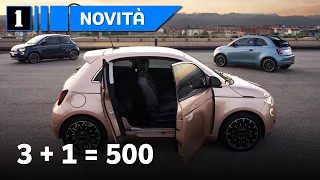 Fiat 500 3+1, il Cinquino elettrico con mezza porta in più