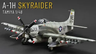 Tamiya A-1H SKYRAIDER (USS Midway) | 1/48 scale | Build, Paint & Weather | US Navy