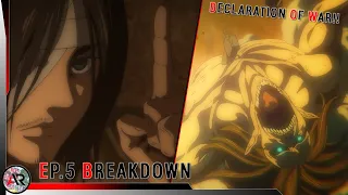 THE DECLARATION OF WAR | Attack on Titan Season 4 Episode 5 Breakdown