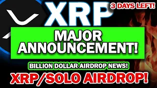 MAJOR RIPPLE XRP UPDATE! Huge Announcement For XRP / SOLO Holders! Unexpected Announcement!