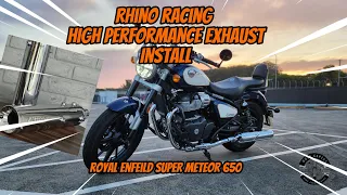 Rhino Racing Exhaust install on Royal Enfeild Super Meteor 650