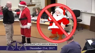 Santa gets 6 month ban from Muscatine City Council