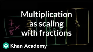 Seeing multiplication as scaling with fractions | Fractions | Pre-Algebra | Khan Academy